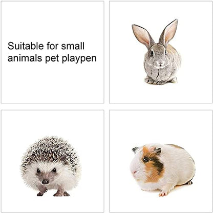 C&AHOME Pet Playpen, Small Animals Supplies, 16 Panels Exercise Playpens Cage, C Grids Portable Yard Fence Indoor, Ideal for Guinea Pigs, Pet Products, DIY Metal Yard Fence, 12" × 15" White UPPM3416W - color: White, style: 16 Panels