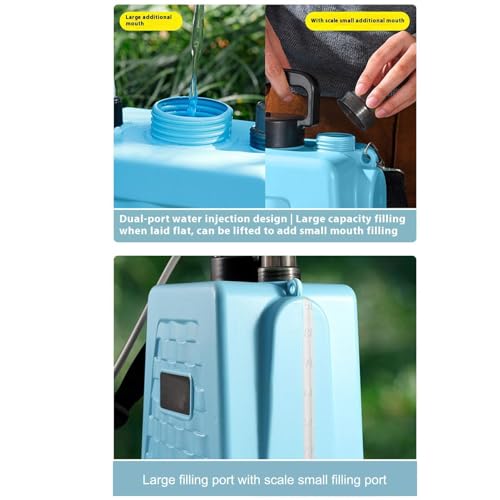 Electric Garden Sprayer | Backpack Can Rechargeable - Power Sprayer with Adjustable Shoulder Strap,for Home Outdoor Plant Agriculture Backyard Yard Lawn Farm - color: 9L sky blue
