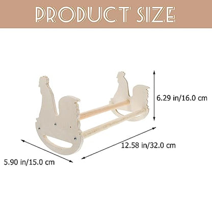 Ipetboom Chicken Swing Chicken Perch Natural Wooden Jungle Gym Roosting Bar Chick Stand for Hens Handmade Coop Swing Toys