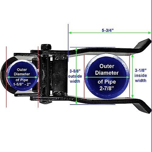 2-7/8" Strong Arm Single Gate Latch (Black) - size: 2 Inch - 7/8 Inch