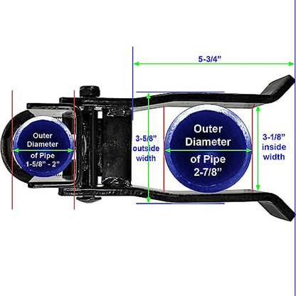 2-7/8" Strong Arm Single Gate Latch (Black) - size: 2 Inch - 7/8 Inch