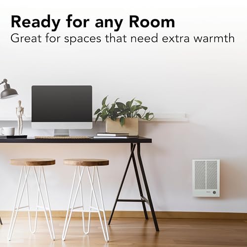 Broan-NuTone 194 High Capacity Wall Heater, White Painted Grille, 3000/1500 Watt 240 VAC, Covers 300 sq. ft. at Factory Wired Voltage - style: 3000/1500 Watt