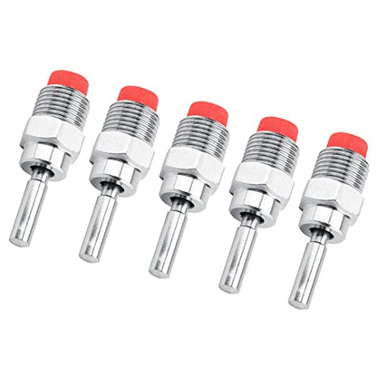 GLOGLOW 5pcs Stainless Steel Copper Cap Nipple Drinker Automatic Waterer with Strong Spring for Pigs Cattle Poultry Livestock