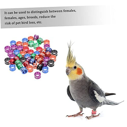 Toddmomy 50pcs Metal Bird Foot Numbers for Pigeons Easy Identification Leg Bands for Homing Pigeons Chickens and Other Birds Convenient and Practical for Breeders