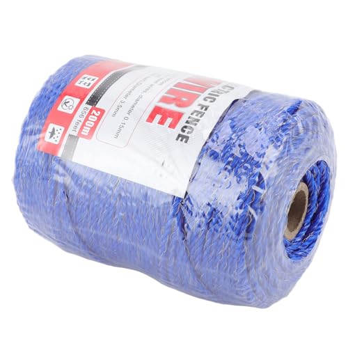 Electric Fence Wire, 6 Strand Stainless Steel 200M Poly Wire Electric Fencing Wire, Durable Polywire Electric Fence for Livestock(MLD-040F) - color: 040F
