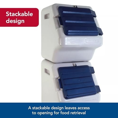 Coastal Pet Bergan Stack-n-Stor Food Storage - Stackable Dog & Cat Food keeping Container - Outdoor Vault to Protect from Pests & Weather - Durable Storage Bin - 24 Gallons