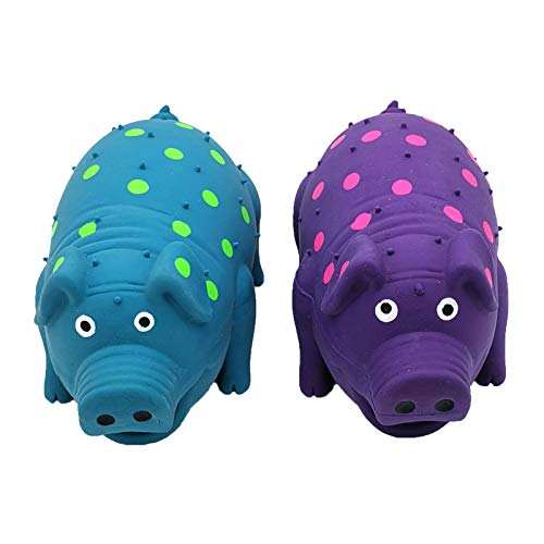9 Inch Latex Dog Chew Toy Grunting Pig Sound Play (2 Pack)