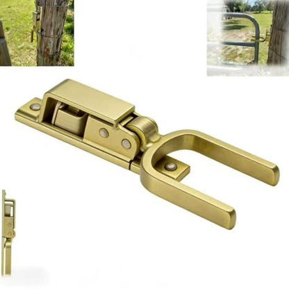 Instant Locking Gate Latch， Heavy-Duty One-Hand Gate Latch for Farm, Ranch & Backyard | Quick Secure Fit, Easy Installation on Wood, Metal & Pipe Gates, Compatible with Any Post or Gate