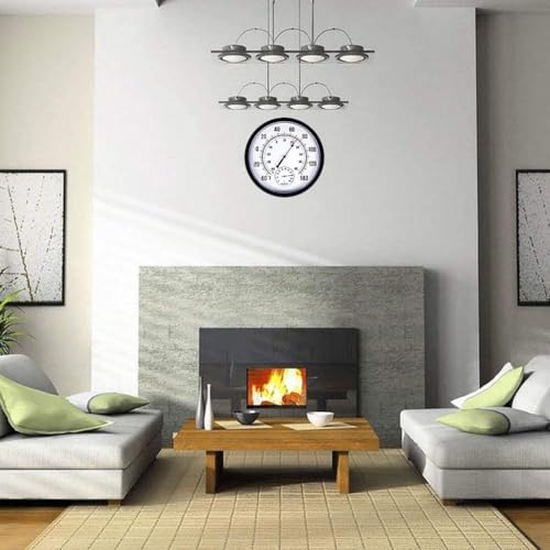 10 Inch Indoor Outdoor Thermometer with Hygrometer, Analog Wall Mounted Temperature and Humidity Gauge, Large Easy to Read Display