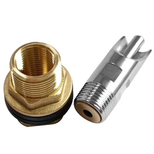 Joywayus 1PCS Stainless Steel Automatic Pig Nipple Water Drinker Feeder Waterer + 1PCS Brass Water Tank Connector Bulkhead Fitting + 1PCS Hole Opener Kit for Sows Piglets Drinking