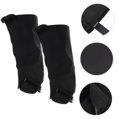 Unisex Waterproof Hiking Gaiters Snowproof Leg Warmers Extended Boot Covers M Size Black for Trekking in Snow Outdoor Protection