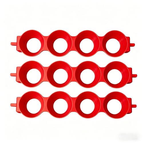 Chickcozy Incubator Duck Egg Tray — Holds 4 Duck Eggs | Replacement Inner Basket for Automatic Egg Turner (3 Red Egg Baskets) - color: 3 Red Egg Baskets