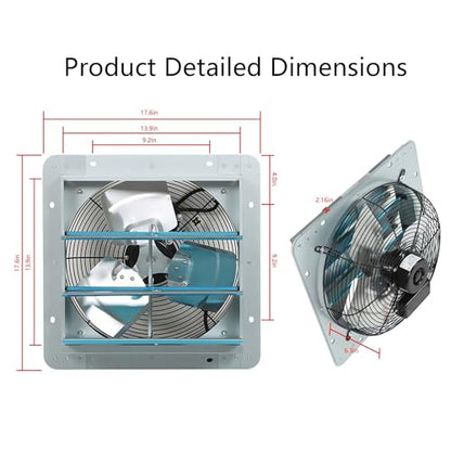 14 Inch Shutter Exhaust Fan, Exhaust Fan Wall Mounted, Suitable for Factories, Basements, Warehouses, Chicken Coops, Car Parks - size: 14 Inch