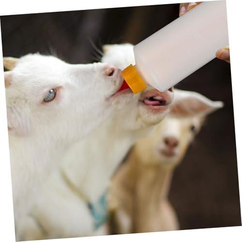2Sets Animal Milk Feeding Bottles Versatile Nursing for Newborn Lambs Piglets Livestock Easy to Clean Bottles with Replaceable Nipples for Farm Use