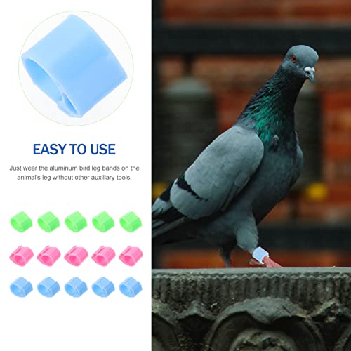 20pcs Colorful Poultry Leg Bands for Homing Pigeons Foot for Easy Identification of Chickens and Birds Lightweight and Sturdy Design