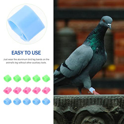 20pcs Colorful Poultry Leg Bands for Homing Pigeons Foot for Easy Identification of Chickens and Birds Lightweight and Sturdy Design