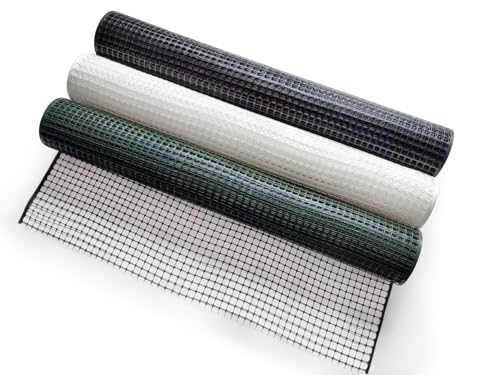 PotatoLife Plastic Hardware Mesh Netting, Temporary Fence, Tree Guards, Staircase Banister, Animal Barrier, Garden Netting, Poultry, with 50 Zip Ties (Green, 40'' x 50') - color: Green, size: 40'' x 50'