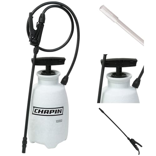 Chapin 1/2-Gallon Pump Sprayer, SureSpray for Reliable Spray | Lightweight poly tank; for home and garden tasks, weed control, feeding plants or cleaning surfaces; adjustable nozzle - style: 0.5 Gallon