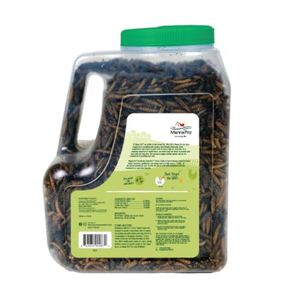 Manna Pro Farmhouse Favorites Critter Combo Crunch Bug Jug – Engaging Poultry Treat – Blend of Black Solider Fly Larvae, Mealworms & Shrimp – Great Source of Protein – Encourages Foraging – 25oz - size: 1.56 Pound (Pack of 1)