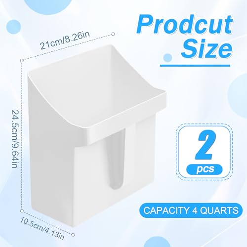 Relaxweex 2 Pcs 4 Quart Large Feed Scoop(White) - color: White