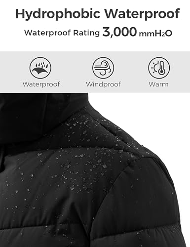 wantdo Women's Long Hooded Winter Coat Warm Quilted Puffer Jacket(Available in Plus Size) - color: Black, size: Medium
