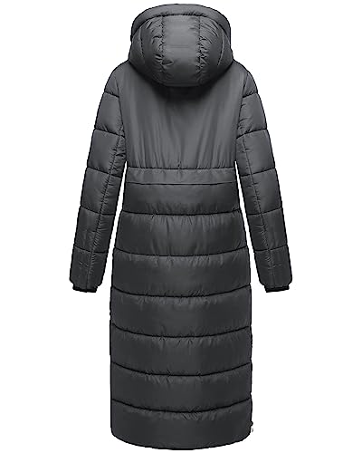 Womens Winter Maxi Long Parka Coats Puffer Down Quilted Jacket with Hood - color: Grey-303, size: Small
