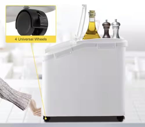 Large Airtight Rice and Pet Food Storage Container 11.4 Gal / 50 L Capacity NS55096