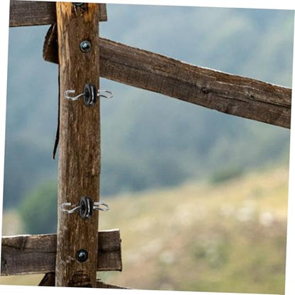 MERRYHAPY 4pcs Electric Fence Insulators for Cattle and Ranch Fencing Weather Resistant Screw-in Gate Handle Dual Easy Installation for Secure Livestock Safety