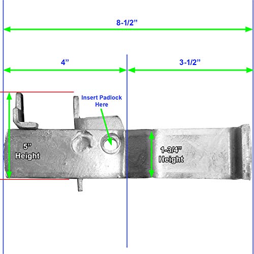 Jake Sales 3 Inch Chain Link Fence Single Gate Fulcrum Latch. Fits 1-5/8inches or 1-7/8inches Gate Frame. Latches to 3inches Post. Galvanized for Corrosion Protection. - size: 3 Inch
