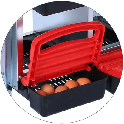 Chicken Nesting Boxes,8 Compartment Metal Roll Away Nest Box for Chicken Coop,Chickens Laying Egg with Leg, Lid Cover to Protect Eggs,Easy Egg Collection,Cleanable Pull Out Hen Roosting Boxes