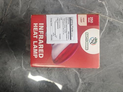 250W Red Heat Lamp Bulbs for Chicken,Infrared Flood Light Heat Lamp Bulb, Incandescent Light Heat Lamps for Chicks, Reptile, Pets, Par38 Glass E26 Base - size: Par38 250W 1PCS