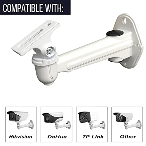 Universal CCTV Security Camera Mounting, IP Camera Bracket, Aluminum Alloy Indoor Outdoor Wall Ceiling Mount Holder Stand Monitor Rotary Bracket (1 Set) (1 Pack)
