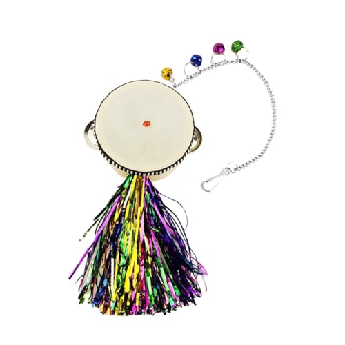 Chicken Swing for Hens Pet Double Sides Mirror Stainless Steel Drum Toy