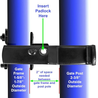 Black 3" Fulcrum Latch Single Gate Fulcrum Latch. Fits 1-5/8" or 1-7/8" Gate Frame. Latches to 3" Post. Powder Coated for Corrosion Protection. - size: BLACK 3"