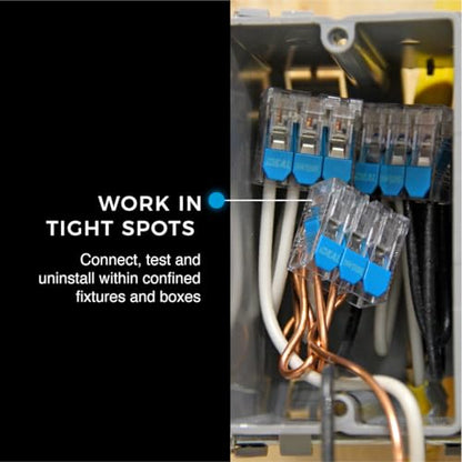 Ideal Electrical in-Sure Lever Wire Connector, 12 AWG, 3-Port(30-10L23), Box of 100—Compact Releasable Connectors for Solid and Stranded Wires - size: Box of 100, style: 3 Port / 12-24 AWG