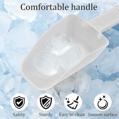 2Pcs Plastic Ice Scoop, Kitchen Scooper for Ice Maker, Ice Bucket, Bar, Freezer, Pet Food, Candy, Coffee Beans, Utility Food Scoop for Home, Party, Wedding, Restaurant (Transparency) - color: Transparency