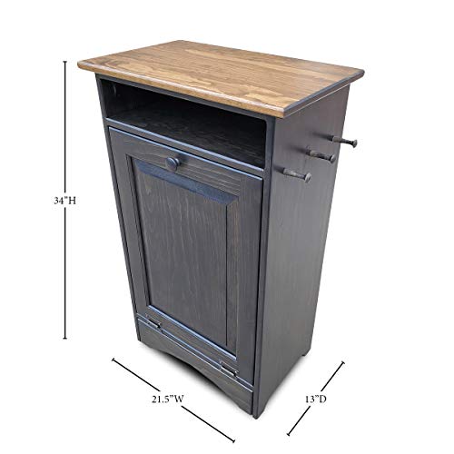 Peaceful Classics Pet Feeder Station - Dog & Animal Food Storage Cabinet, Organizer - Holds 35 Lbs (Pewter) - color: Pewter