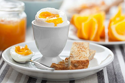 HIC Kitchen Single Egg Cup, Fine White Porcelain - style: Single Egg Cup, Porcelain