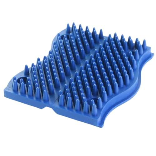 The Original ScratchnAll Animal Scratcher Pad, Flexible Acupressure Nubs & Interlocking Design, Very Durable & All-Weather, Great for Domestic, Barnyard and Zoo Animals - USA Made, Blue - color: Blue, size: 1Pack