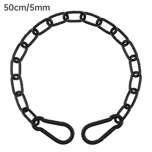 Gate Chain Lock for Outdoor Fence,304 Stainless Steel Gate Chain 20" x 13/64" with Both-Ended M8 Carabiners,Chain Link Latch Lock for Wooden Fence Pet Cages (20" x 13/64", Piece, 1) - size: 20" x 13/64"