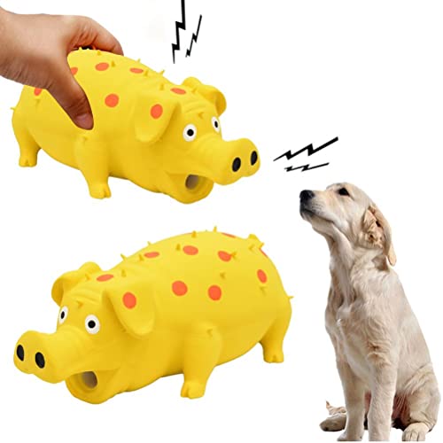 ASHATA Rubber Pig Squeaky Dog Toy Interactive Chew Toy for Dogs,Protect Teeth and Relieve Boredom for Small Medium Large Dogs (ASHATAbwazkre9vu-10344692)