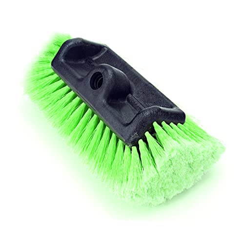 Forgrace 12" Car Wash Brush with Medium Soft Bristle for Auto RV Truck Boat Camper Exterior House Washing Cleaning, Green Plus - color: Green Plus, size: Meduim Soft