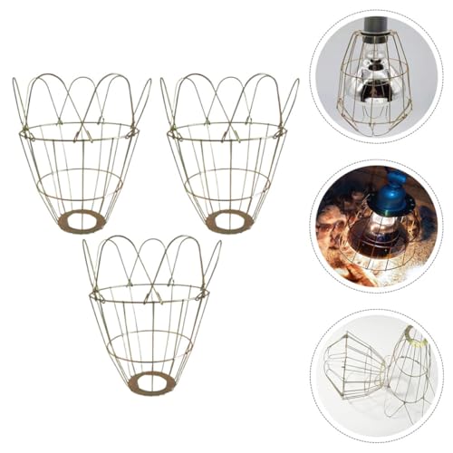3Pcs Heat-Resistant Livestock Bulb Covers with Sturdy Light Cage for Poultry and Piglet Heating Lamps, Waterproof and Wear-Resistant Lamp Shade Accessory for Animal Housing Use