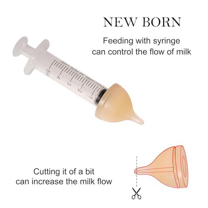 Doggiema Kittens Feeder Bottle, Silicone Feeding Nipple and Syringes for All Breed Kittens and Small Animals Dongdong pet - size: 60ml Bottle Set (kittens/Toy Puppy)