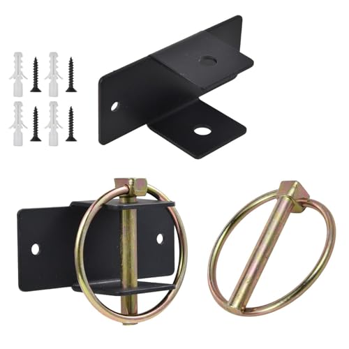 Barn Bucket Hook - Feed Holder Hanger with Pin - Quick Release Bucket Hooks | for Stall Stable Barn Fence Kennel Tractor Horse Livestock