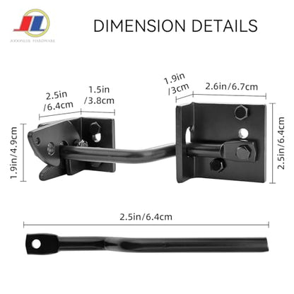 Heavy Duty Gravity Gate Latch, Self-Locking Black Gate Latch for Metal Gates & Wooden Fences, Adjustable Automatic Outdoor Gate Lock Hardware for Driveway, Farm, Garden & Yard - size: Heavy Gravity