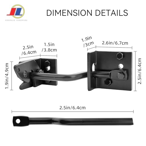 Heavy Duty Gravity Gate Latch, Self-Locking Black Gate Latch for Metal Gates & Wooden Fences, Adjustable Automatic Outdoor Gate Lock Hardware for Driveway, Farm, Garden & Yard - size: Heavy Gravity
