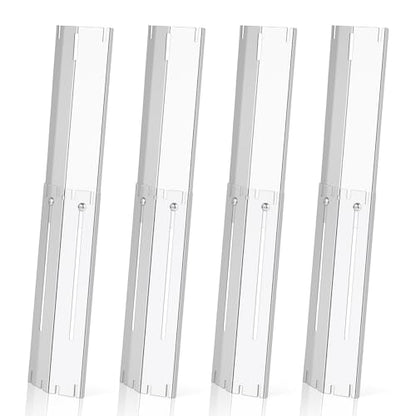 Universal Stainless Steel Adjustable Grill Heat Plates Heat Tents Heat Shields Grill Burner Cover,Compatible with Charbroil, Nexgrill, Brinkmann, Dyna Glo etc.,Extends from 11.75" up to 21" L, 4 Pack - size: 4-Pack