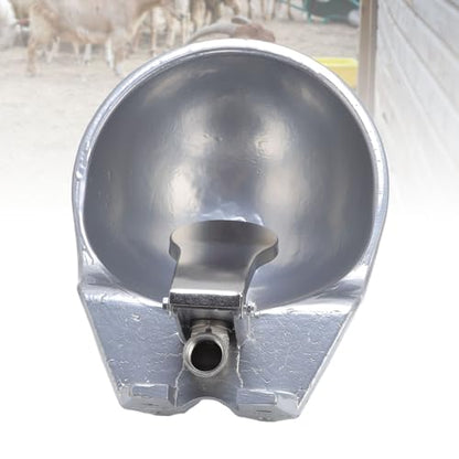Sorandy Automatic Livestock Waterer Bowl, Stainless Steel Animal Drinking Water Bowl with Dual Float Valve & Quick Hose Connector, Ideal for Cattle Horse Dog Sheep Goat Farm Ranch