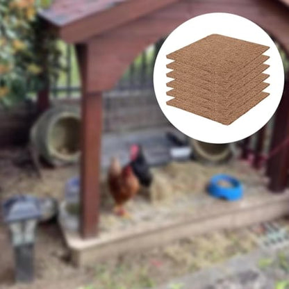 6PCs for Hen House Chicken Nest Box Liner Easy to Clean Hen Nisting Pad Bed Linen Matt, 20x20cm